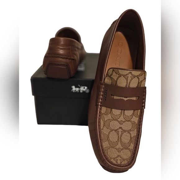 Aunthentic Coach Men Leather SGNTR Loafers Size 12D - Picture 2 of 13